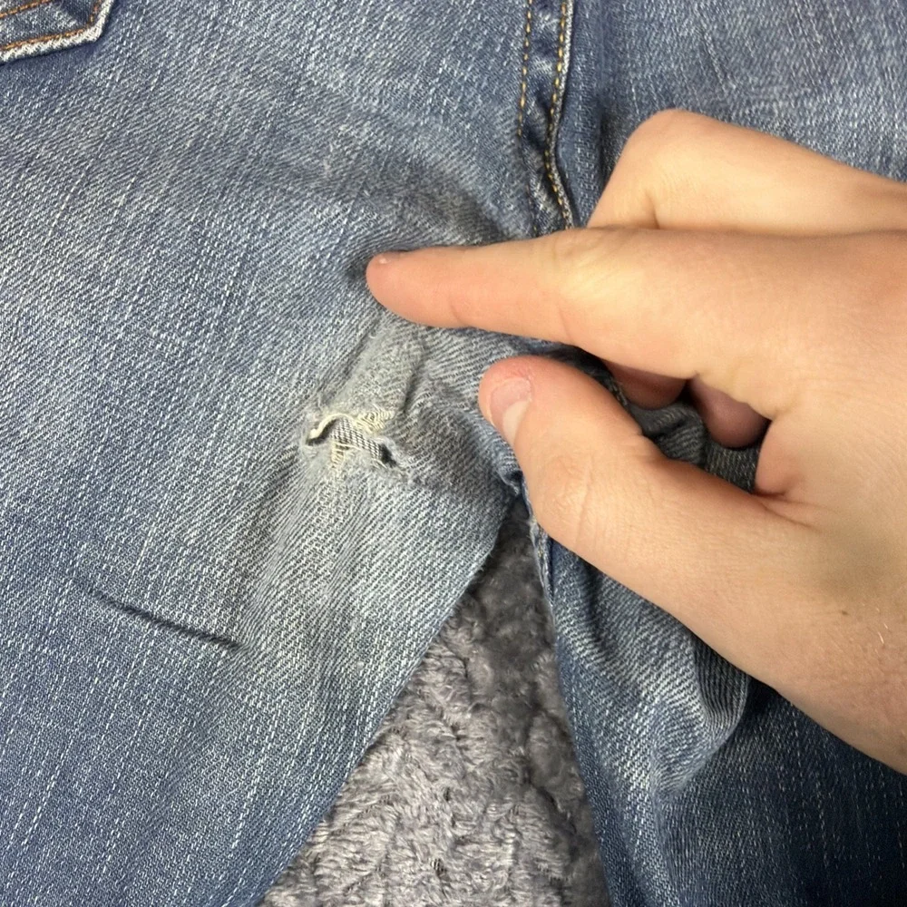 Levis 519 Jeans W34 L32 Mens Blue Super Skinny Fit Stretch‎ Denim
